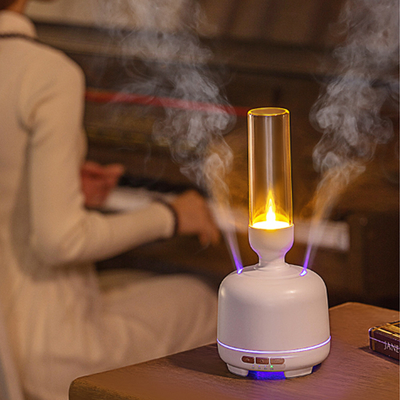 Dois pulverizam a vela variável Mini Humidifier da máquina do difusor do perfume da aromaterapia da luz do diodo emissor de luz do difusor portuário do óleo essencial