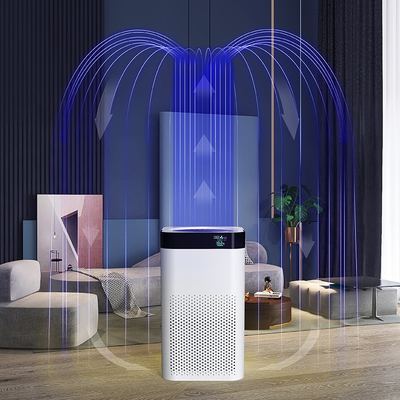 Filtro de ar inteligente leve UV da mesa do purificador portátil puro caqui HEPA 20m2 do ar do OEM