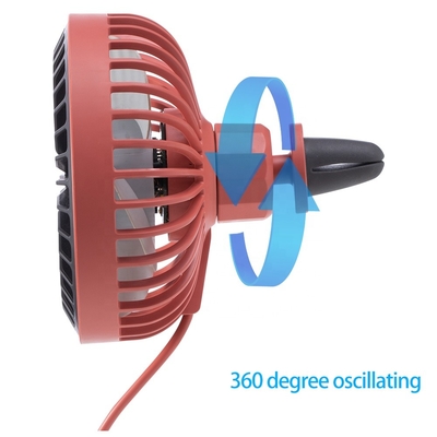 4 a C.C. da aleta do ventilador de refrigeração 4 do ar da polegada pôs o fã Rotatable do carro do grampo do veículo de 3 velocidades