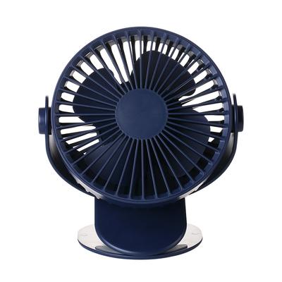 Fã de gerencio portátil recarregável de 360 graus de 5 Vane Desk Clip On Fan mini USB