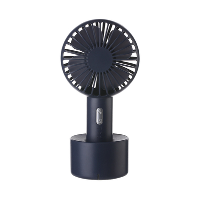 Ventilador portátil recarregável com base de suporte, bateria de 2000 mAh, rotação automática e função de aroma
