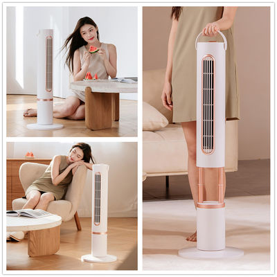 Qualidade  5V Cooling Tower Fan Polymer Battery Oscillating Wide Angle Fan Remote Control Fábrica