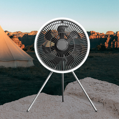Ventilador de mesa bateria 10000mAh recarregável 12 polegadas lanterna LED ventilador de luz para barraca