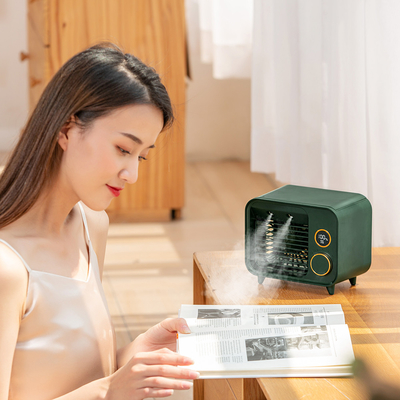 O melhor fã portátil do refrigerador refrigerar de água USB do diodo emissor de luz Mini Personal Rechargeable Air Conditioner