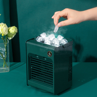 O condicionador de ar pequeno do Usb do Usb Mini Cooler Fan 4000mAh DC5V do painel LCD conduziu a luz