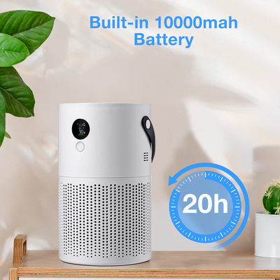 branco verdadeiro do purificador AP01 Smart H13 Hepa do ar do agregado familiar 10000mAh