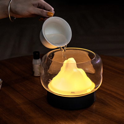 2021 a névoa fresca colorida ultrassônica do diodo emissor de luz da casa 400ML Scented o difusor transparente do aroma do óleo essencial para a sala
