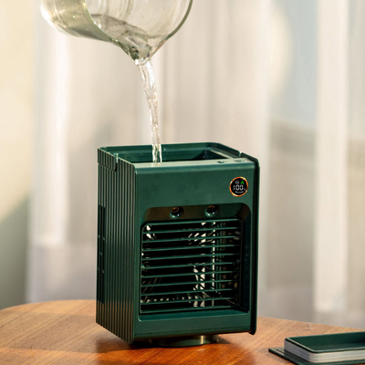 tabela mais fresca Mini Air Cooling Fan do tanque do fã 300ml do ar da bateria 4000mAh