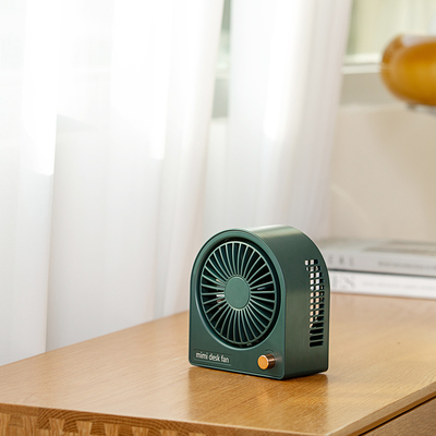 Fã de tabela preto da bateria recarregável do Usb do ABS de 4000mAh Mini Personal Desk Fan