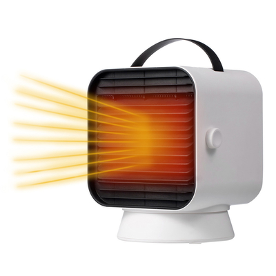 O aquecimento seguro Mini Electric Fan Heater Adjustable do PTC inclina o ponto luminoso de oscilação