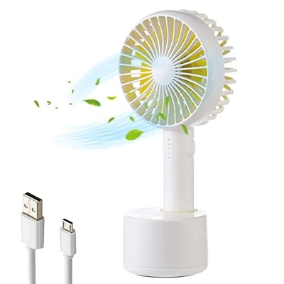 Fã recarregável de oscilação da mesa de Mini Portable Handheld Fan 2000mAh 4W da base