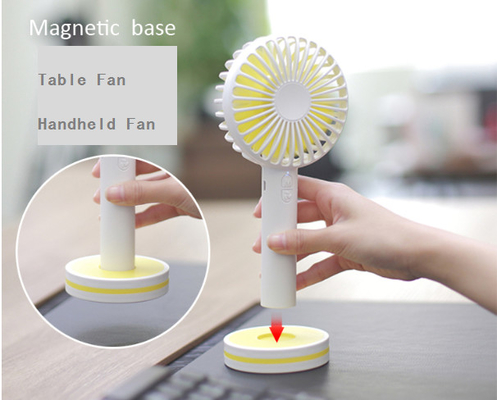 Base magnética Mini Usb Rechargeable Fan de Macaron Mini Portable Handheld Fan Handy