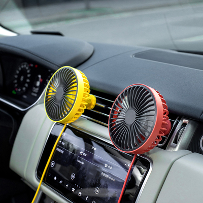 4 diodo emissor de luz Handheld portátil Mini Car Fan do carregador DC5 12V 24V do Usb do condicionador de ar da polegada