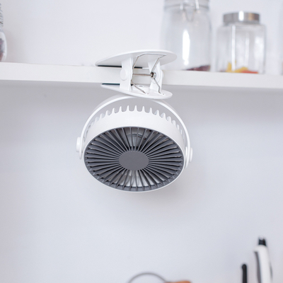 Fã de gerencio portátil recarregável de 360 graus de 5 Vane Desk Clip On Fan mini USB