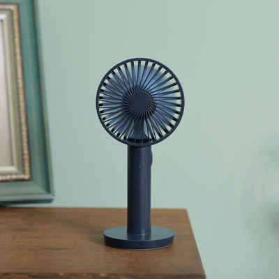 Ventilador de mão recarregável com 3 níveis de velocidade e espelho de maquiagem
