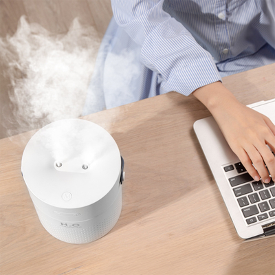 Luz colorida recarregável portátil do humidificador 1100ml 4000mAh do pulverizador duplo