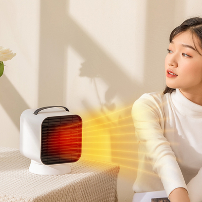 Aquecedor portátil PTC ventilador 1000 W preto à prova de fogo ABS desktop para casa